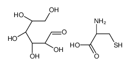 (2R)-2-amino-3-sulfanylpropanoic acid,(2R,3S,4R,5R)-2,3,4,5,6-pentahydroxyhexanal结构式