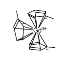 tris(methylcyclopentadienyl)gadolinium(III)结构式