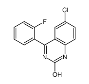 6-chloro-4-(2-fluorophenyl)-1H-quinazolin-2-one Structure