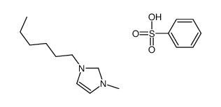 benzenesulfonate,1-hexyl-3-methyl-1,2-dihydroimidazol-1-ium结构式