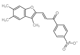 1-(4-nitrophenyl)-3-(3,5,6-trimethylbenzofuran-2-yl)prop-2-en-1-one Structure