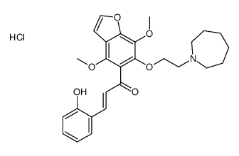 (E)-1-[6-[2-(azepan-1-yl)ethoxy]-4,7-dimethoxy-1-benzofuran-5-yl]-3-(2-hydroxyphenyl)prop-2-en-1-one,hydrochloride结构式