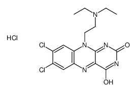 2-(7,8-dichloro-2,4-dioxobenzo[g]pteridin-10-yl)ethyl-diethylazanium,chloride结构式
