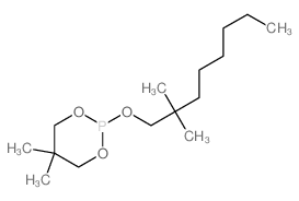 1,3,2-Dioxaphosphorinane,2-[(2,2-dimethyloctyl)oxy]-5,5-dimethyl-结构式