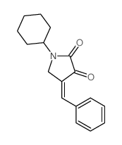 2,3-Pyrrolidinedione,1-cyclohexyl-4-(phenylmethylene)- Structure