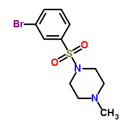 1-((3-溴苯基)磺酰基)-4-甲基哌嗪结构式