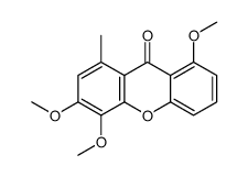 3,4,8-trimethoxy-1-methylxanthen-9-one结构式