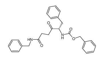 (1-benzyl-4-benzylcarbamoyl-2-oxo-butyl)-carbamic acid benzyl ester结构式