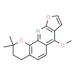 3,4-Dihydro-7-methoxy-2,2-dimethyl-2H-furo[2,3-b]pyrano[3,2-h]quinoline结构式