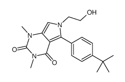 5-(4-tert-butylphenyl)-6-(2-hydroxyethyl)-1,3-dimethylpyrrolo[3,4-d]pyrimidine-2,4-dione结构式
