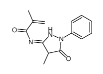 N-(4,5-dihydro-4-methyl-5-oxo-1-phenyl-1H-pyrazol-3-yl)methacrylamide structure