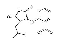 (4S)-4-(2-methylpropyl)-3-(2-nitrophenyl)sulfanyl-1,3-oxazolidine-2,5-dione Structure