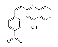 2-[2-(4-nitrophenyl)ethenyl]-1H-quinazolin-4-one结构式