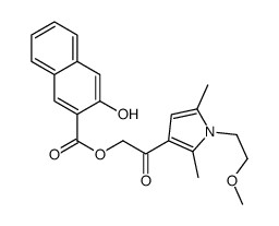 [2-[1-(2-methoxyethyl)-2,5-dimethylpyrrol-3-yl]-2-oxoethyl] 3-hydroxynaphthalene-2-carboxylate结构式