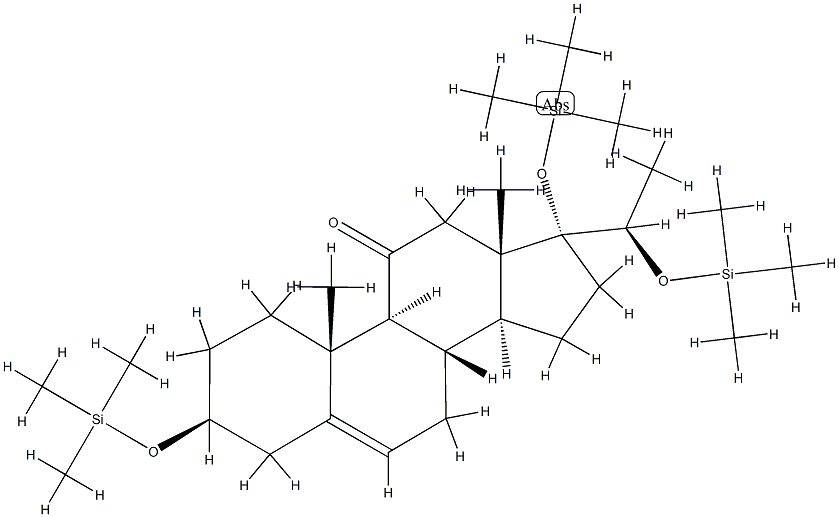 (20R)-3β,17,20-Tris(trimethylsiloxy)pregn-5-en-11-one Structure