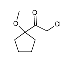 Ethanone, 2-chloro-1-(1-methoxycyclopentyl)- (9CI)结构式