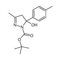 tert-butyl 5-hydroxy-3-methyl-5-(4-methylphenyl)-4H-pyrazole-1-carboxylate Structure