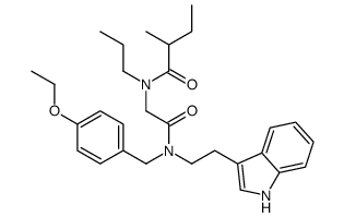 N-[2-[(4-ethoxyphenyl)methyl-[2-(1H-indol-3-yl)ethyl]amino]-2-oxoethyl]-2-methyl-N-propylbutanamide Structure