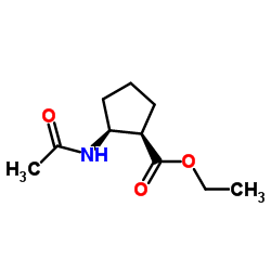 Cyclopentanecarboxylic acid, 2-(acetylamino)-, ethyl ester, (1R,2S)- (9CI) picture