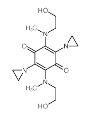 2,5-diaziridin-1-yl-3,6-bis(2-hydroxyethyl-methyl-amino)cyclohexa-2,5-diene-1,4-dione Structure