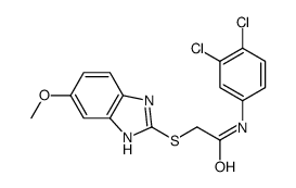 N-(3,4-dichlorophenyl)-2-[(6-methoxy-1H-benzimidazol-2-yl)sulfanyl]acetamide Structure