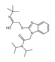 1H-Benzimidazole-1-acetamide,2-[[2-[(1,1-dimethylethyl)amino]-2-oxoethyl]thio]-N,N-bis(1-methylethyl)-(9CI) picture