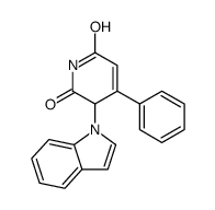 3-indol-1-yl-4-phenyl-3H-pyridine-2,6-dione结构式