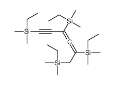 (2,3-Hexadien-5-yne-1,2,4,6-tetryl)tetrakis(dimethylethylsilane) structure
