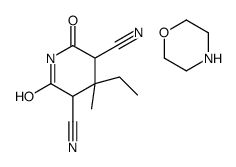 4-ethyl-4-methyl-2,6-dioxopiperidine-3,5-dicarbonitrile,morpholine结构式