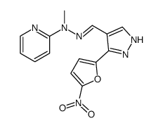 3-(5-nitro-2-furyl)-1H-pyrazole 4-carboxaldehyde-methyl-(2-pyridyl)hydrazone Structure
