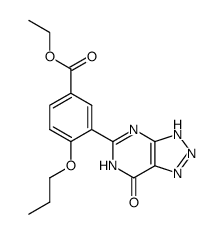 3-(7-oxo-6,7-dihydro-1H-[1,2,3]triazolo[4,5-d]pyrimidin-5-yl)-4-propoxy-benzoic acid ethyl ester结构式