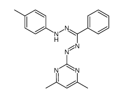 1-(4,6-dimethyl-pyrimidin-2-yl)-3-phenyl-5-p-tolyl-formazan结构式