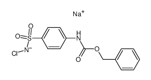 N-Sodio-N-chlor-p-benzyloxycarbonylaminobenzolsulfonamid Structure