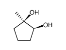 (1SR,2RS)-1-methyl-cyclopentane-1,2-diol结构式