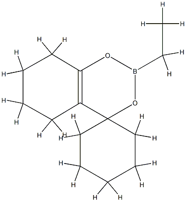 2-Ethyl-5,6,7,8-tetrahydrospiro[4H-1,3,2-benzodioxaborin-4,1'-cyclohexane]结构式