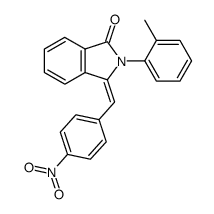 3-[1-(4-Nitro-phenyl)-meth-(Z)-ylidene]-2-o-tolyl-2,3-dihydro-isoindol-1-one结构式