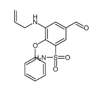 5-formyl-2-phenoxy-3-(prop-2-enylamino)benzenesulfonamide结构式