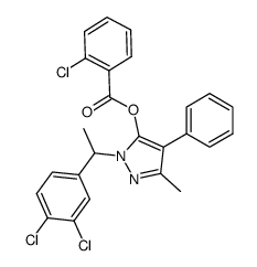 5-(2-chloro-benzoyloxy)-1-[1-(3,4-dichloro-phenyl)-ethyl]-3-methyl-4-phenyl-1H-pyrazole Structure