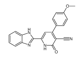 6-(1H-benzoimidazol-2-yl)-4-(4-methoxy-phenyl)-2-oxo-1,2-dihydro-pyridine-3-carbonitrile结构式