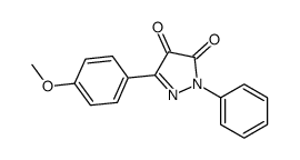 5-(4-methoxyphenyl)-2-phenylpyrazole-3,4-dione结构式