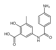 5-[(4-aminobenzoyl)amino]-2-hydroxy-3-methylbenzoic acid Structure