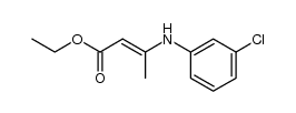 ethyl 3-(3-chloro)anilino-2-butenoate Structure