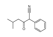 5-methyl-3-oxo-2-phenyl-hexanenitrile结构式