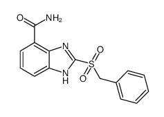 2-phenylmethanesulfonyl-1H-benzimidazole-4-carboxylic acid amide Structure