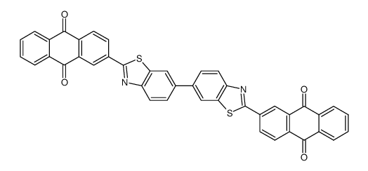 2,2'-(6,6'-Bibenzothiazole-2,2'-diyl)bis(9,10-anthraquinone)结构式