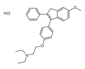 N,N-diethyl-2-[4-(5-methoxy-2-phenyl-3H-inden-1-yl)phenoxy]ethanamine,hydrochloride Structure