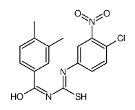 N-[(4-chloro-3-nitrophenyl)carbamothioyl]-3,4-dimethylbenzamide结构式