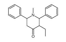3-ethyl-1-methyl-2,6-diphenylpiperidin-4-one结构式