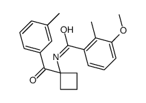 3-methoxy-2-methyl-N-[1-(3-methylbenzoyl)cyclobutyl]benzamide结构式