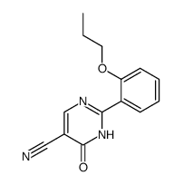 1,6-dihydro-6-oxo-2-(2-n-propoxyphenyl)pyrimidine-5-carbonitrile结构式